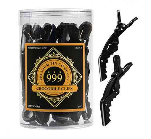 999 Premium Pin Company - Crocodile Clips Black 10pc