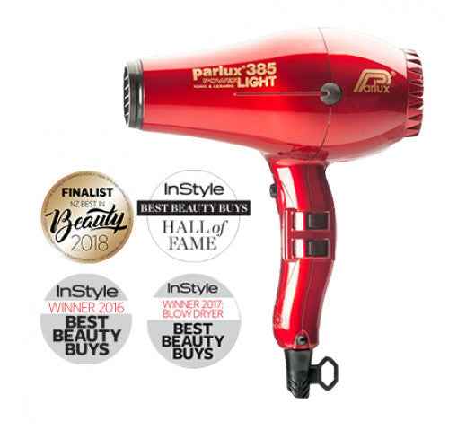 Parlux - 385 Powerlight Ceramic & Ionic Hair Dryer 2150W Red – Red colour