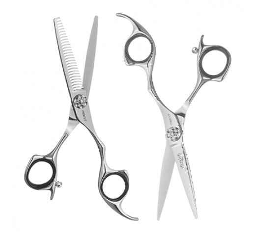 Iceman - Mizumi Katani 5.5" Hairdressing Scissors & Thinner Set Silver