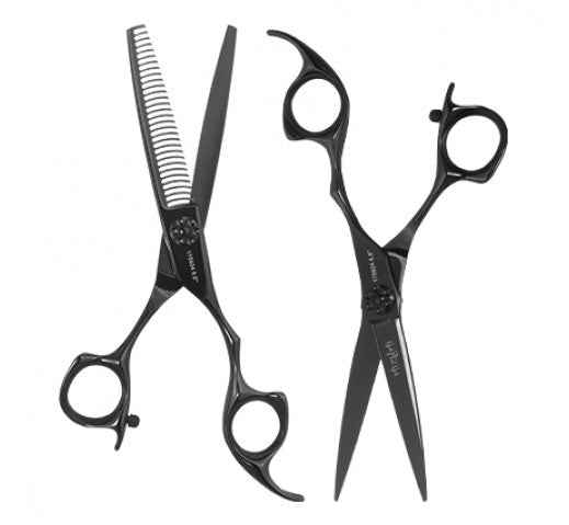 Iceman - Mizumi Katani 6" Hairdressing Scissors & Thinner Set Black