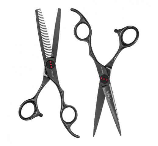 Iceman - Mizumi Senshi 6" Hairdressing Scissors & Thinner Set Black
