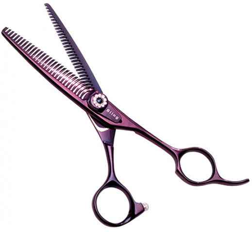 Iceman - Bling Purple 5.5" Double Sided Thinning Scissors - 60 Teeth