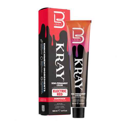 L3VEL3 - KRAY Semi-Permanent Colour 100ml Electric Red