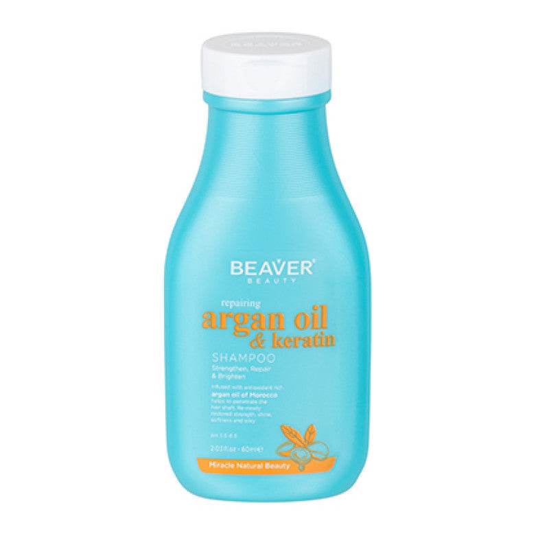 Beaver - Argan & Keratin Shampoo & Conditioner Travel Duo Bundle – Beaver Argan & Keratin Shampoo 60ml