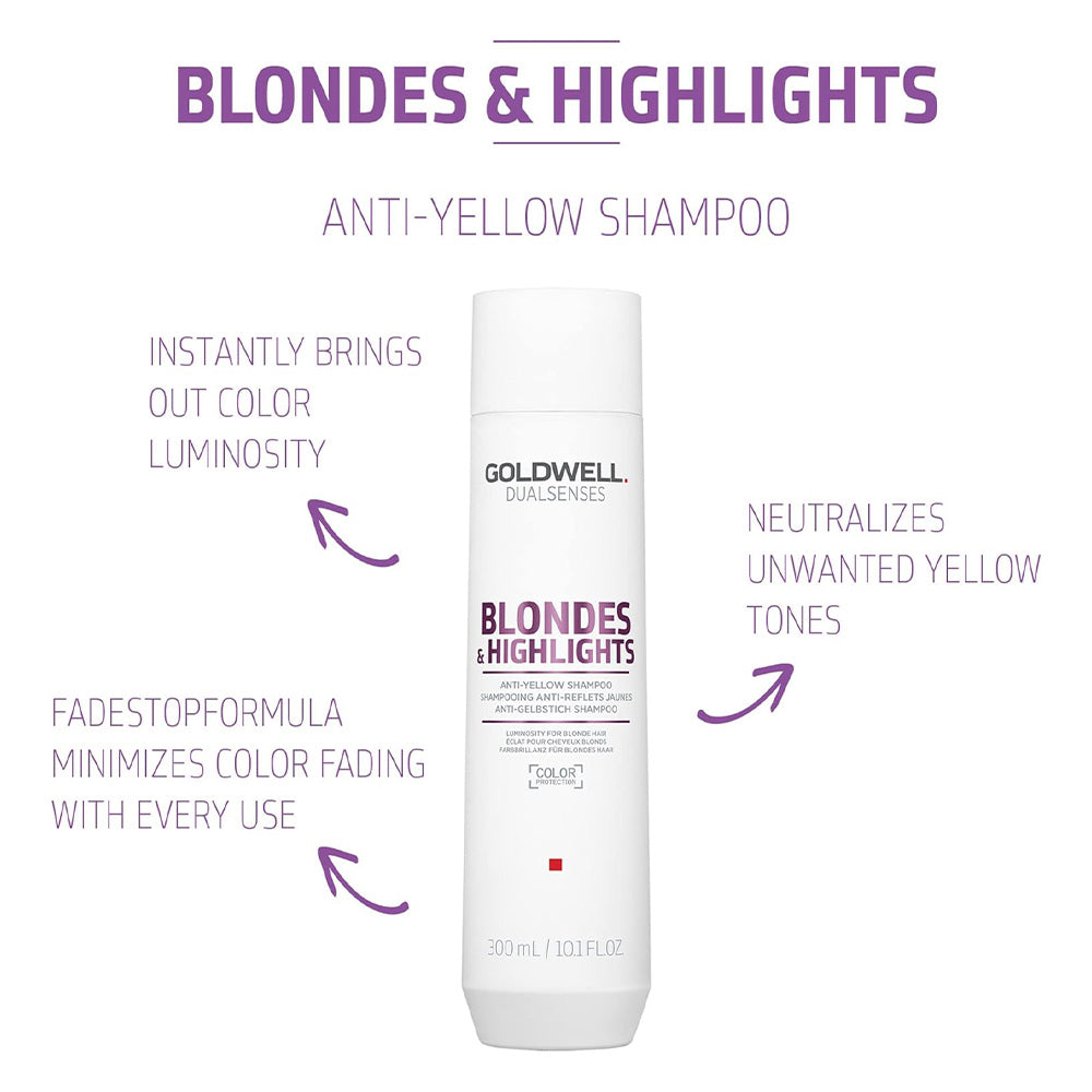 Goldwell - Blonde & Highlights Anti-Yellow Shampoo 300ml – product view 2