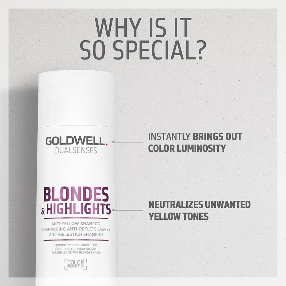 Goldwell - Blonde & Highlights Anti-Yellow Shampoo 300ml – product view 3