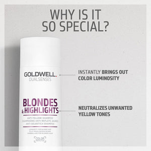 Goldwell - Blonde & Highlights Anti-Yellow Shampoo 300ml – product view 3