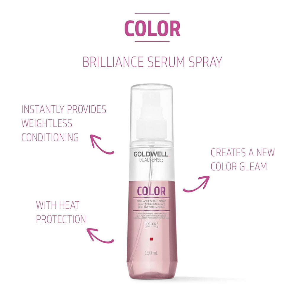 Goldwell - Color Brilliance Shampoo, Conditioner, Treatment & Serum Spray Quad Bundle – Goldwell Color Brilliance Serum Spray 150ml (detail)