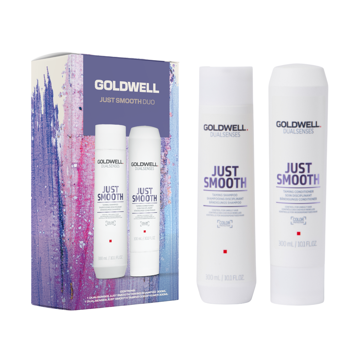 Goldwell - Dualsenses Just Smooth Shampoo & Conditioner 300ml Duo – front of pack