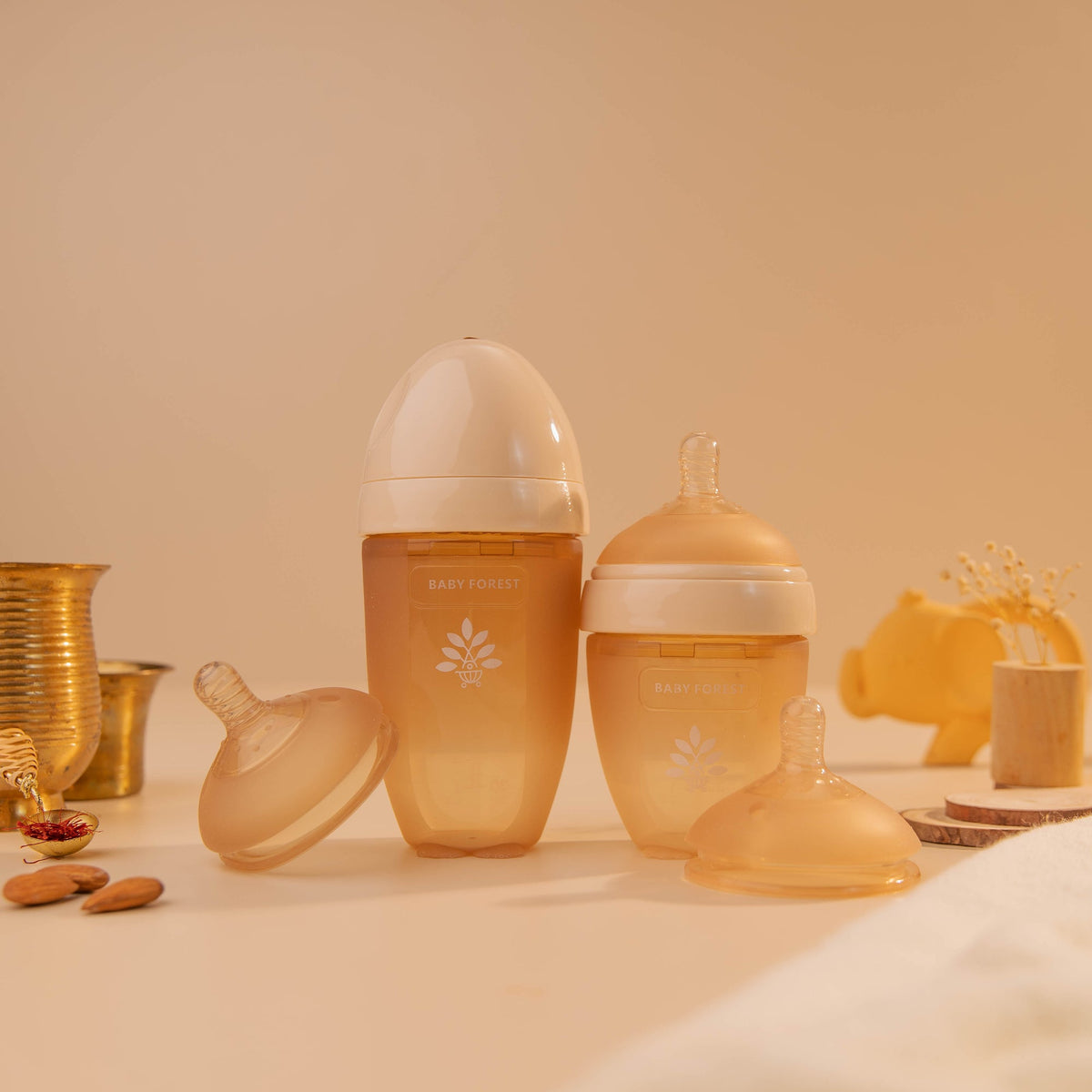 Baby Forest - Laad Pyaar Baby Feeding Bottle and Nipple Combo (4-Piece Set) – front of pack/product