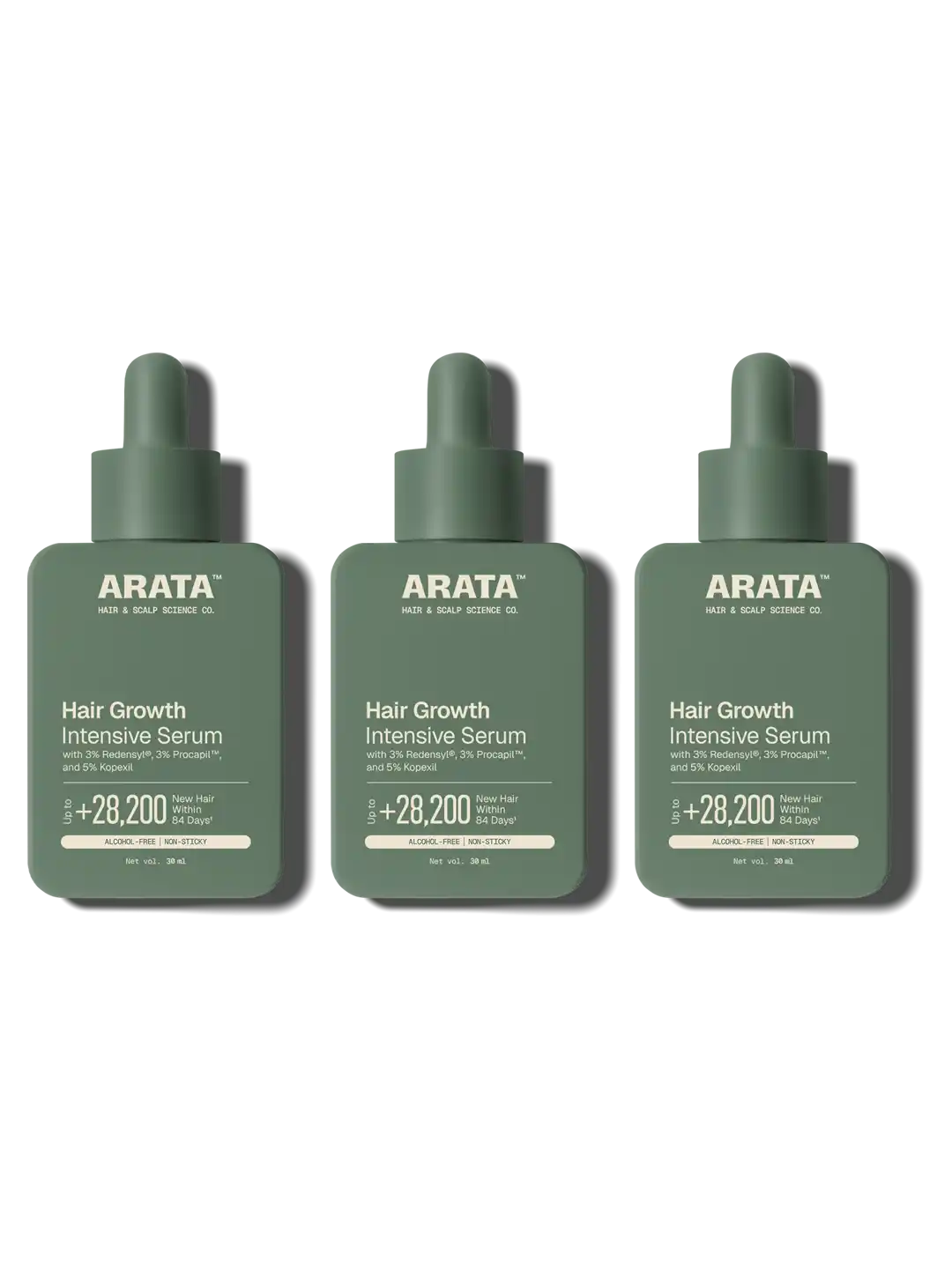 Arata - Hair Growth Intensive Serum 30ml Pack of 3 – front of pack