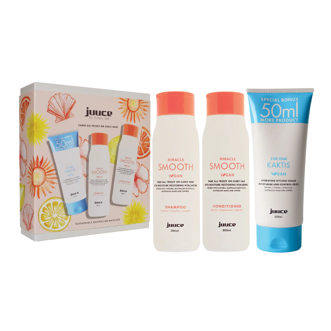 Juuce - Miracle Smooth Shampoo, Conditioner & Kaktis Trio Pack - Zilion