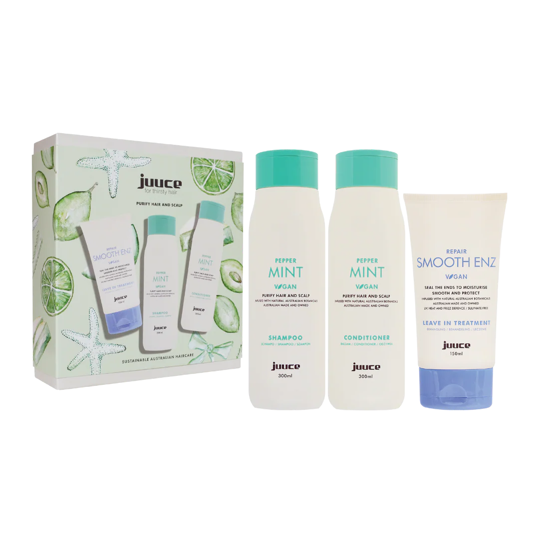 Juuce - Peppermint Shampoo, Conditioner & Smooth Enz Trio Pack - Zilion
