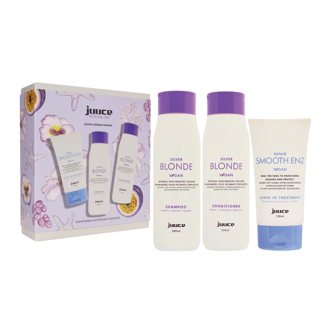 Juuce - Silver Blonde Shampoo, Conditioner & Smooth Enz Trio Pack - Zilion