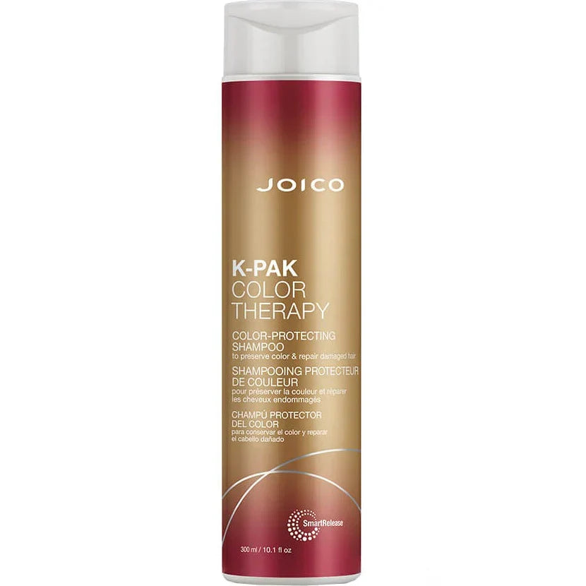 Joico - K-Pak Color Therapy Shampoo, Conditioner, Luster Lock Treatment & Glossing Oil Quad Bundle – Joico K-Pak Color Therapy Color Protecting Shampoo 300ml