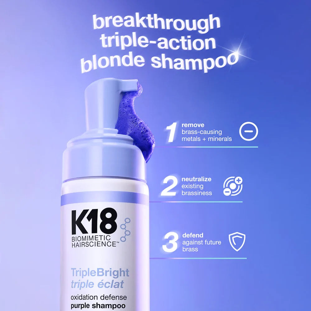 K18 - TripleBright Oxidation Defense Purple Shampoo 125ml – product view 3