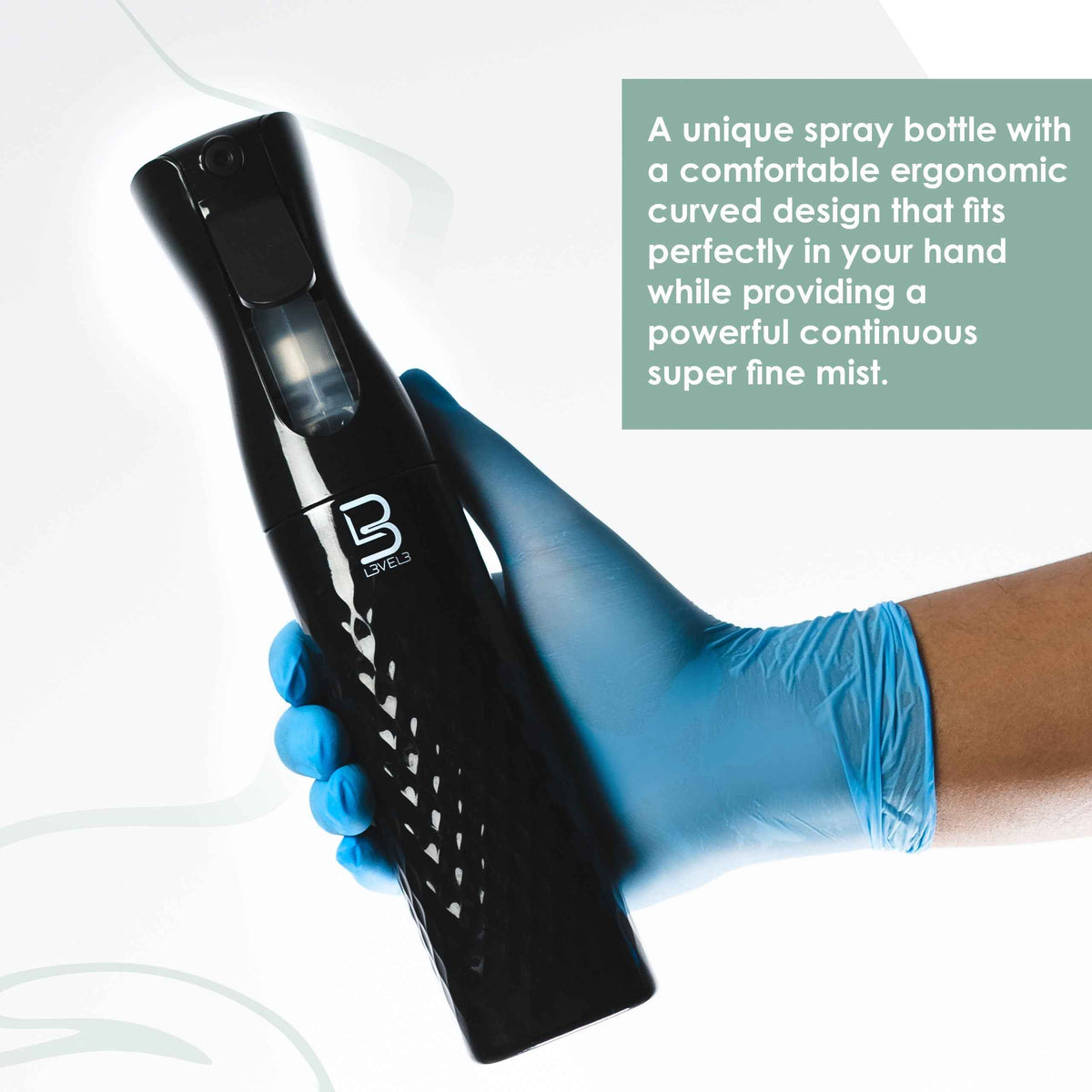L3VEL3 - Beveled Spray Bottle Black 300ml