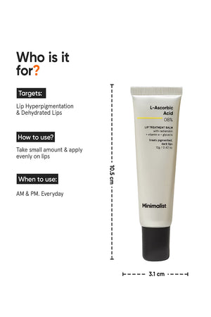 Minimilist - L-Ascorbic Acid 8% Lip Treatment Balm-12g - Zilion