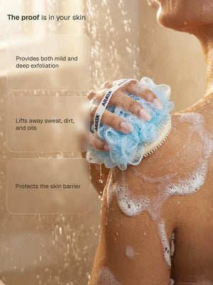 Arata - Dual-Sided Loofah – silicone and mesh sides