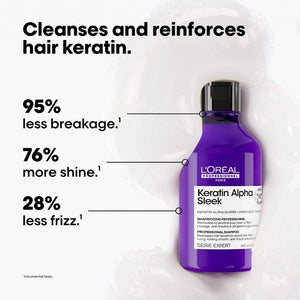 L'Oreal Professionnel - Keratin Alpha Sleek Shampoo 300ml – benefits