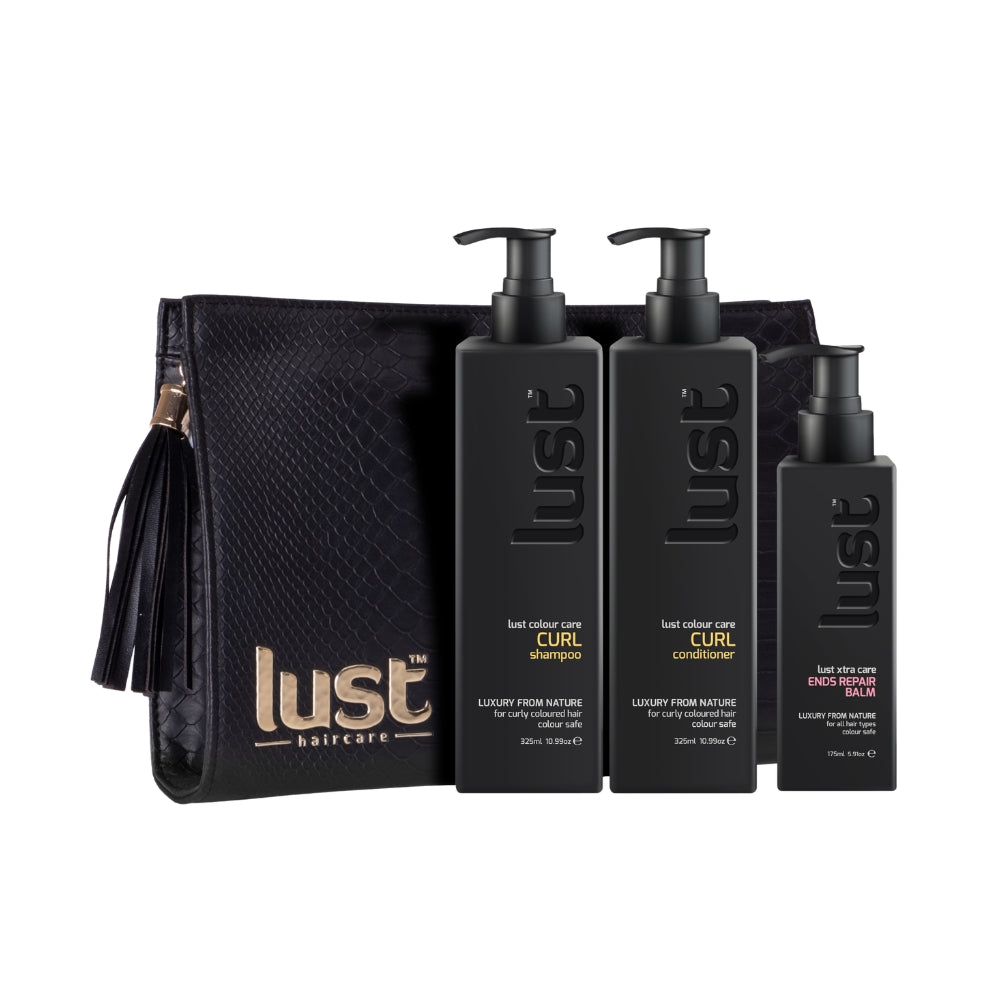 Lust - Curl/Ends Repair Balm Trio – front of pack