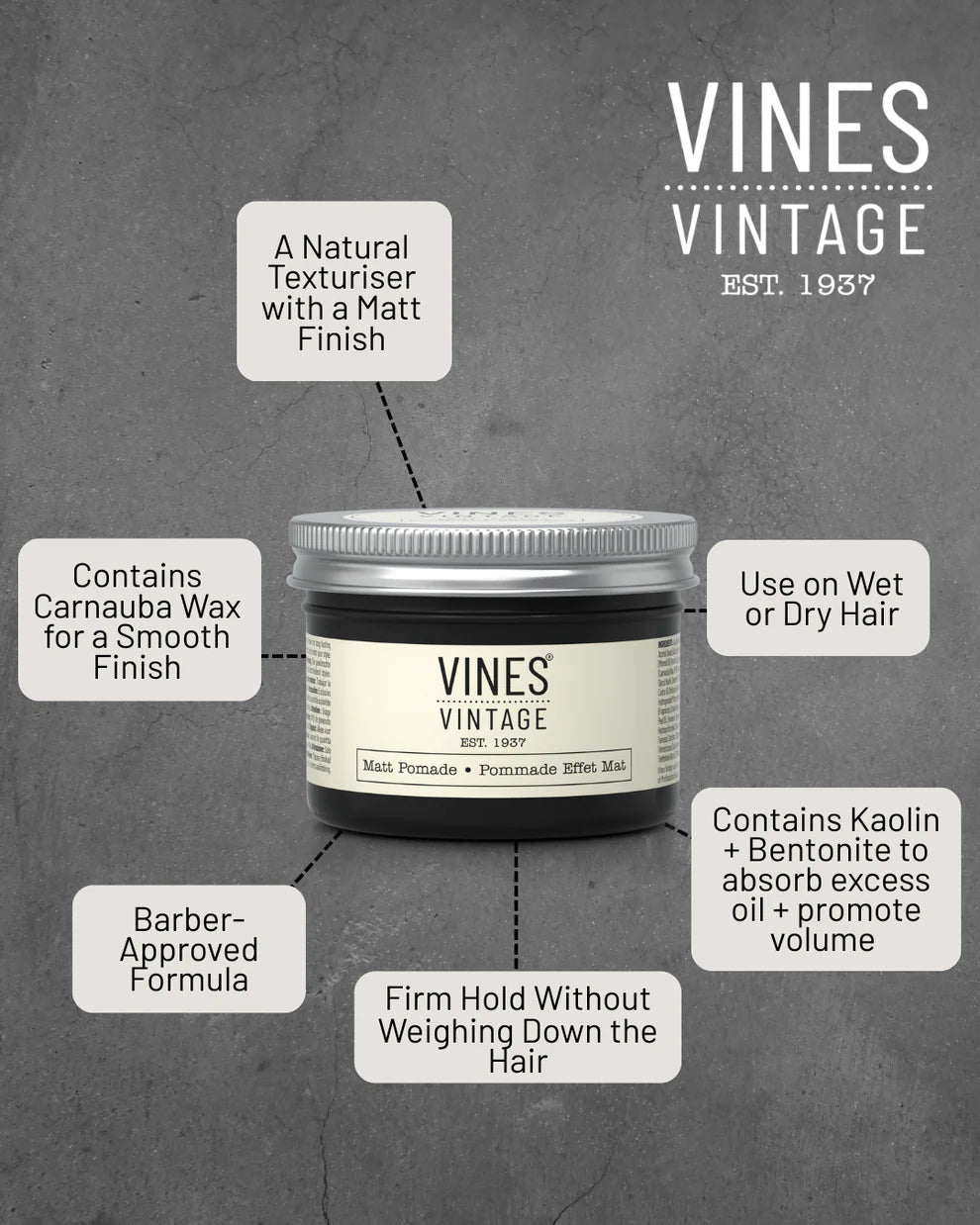Vines Vintage - Matt Pomade 125ml