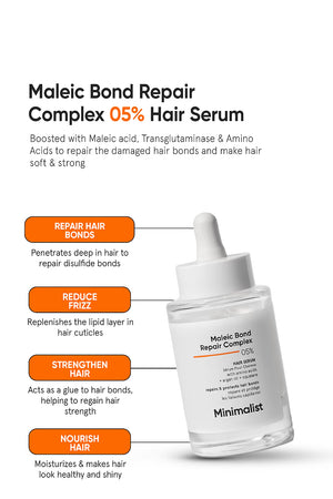 Minimilist - Maleic Bond Repair Complex 5% Hair Serum-50ml - Zilion