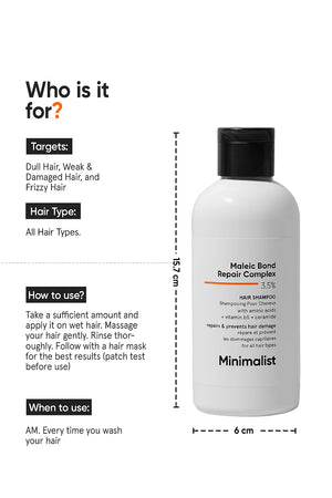 Minimilist - Maleic Bond Repair Complex 3.5% Hair Shampoo -250ml - Zilion