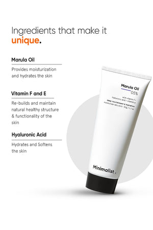 Minimilist - Marula Oil 5% Face Moisturizer 50g - Zilion