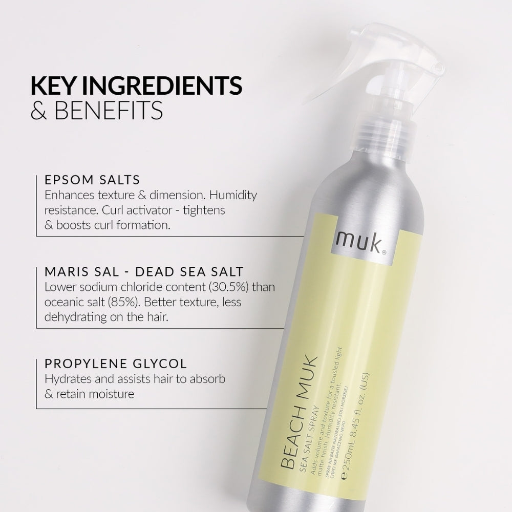 Muk Hair - Beach Sea Salt Spray 250ml – benefits