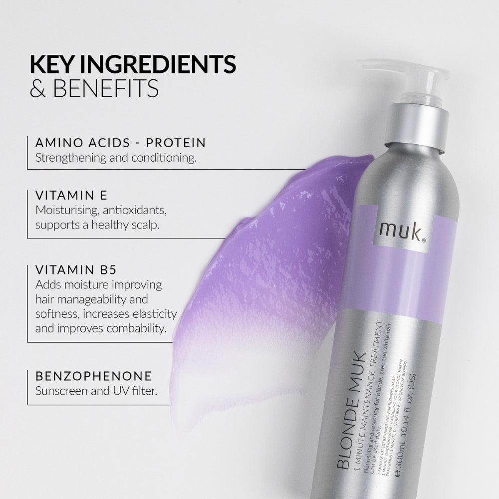 Muk Hair - Blonde 1 Minute Maintenance Treatment 300ml – benefits