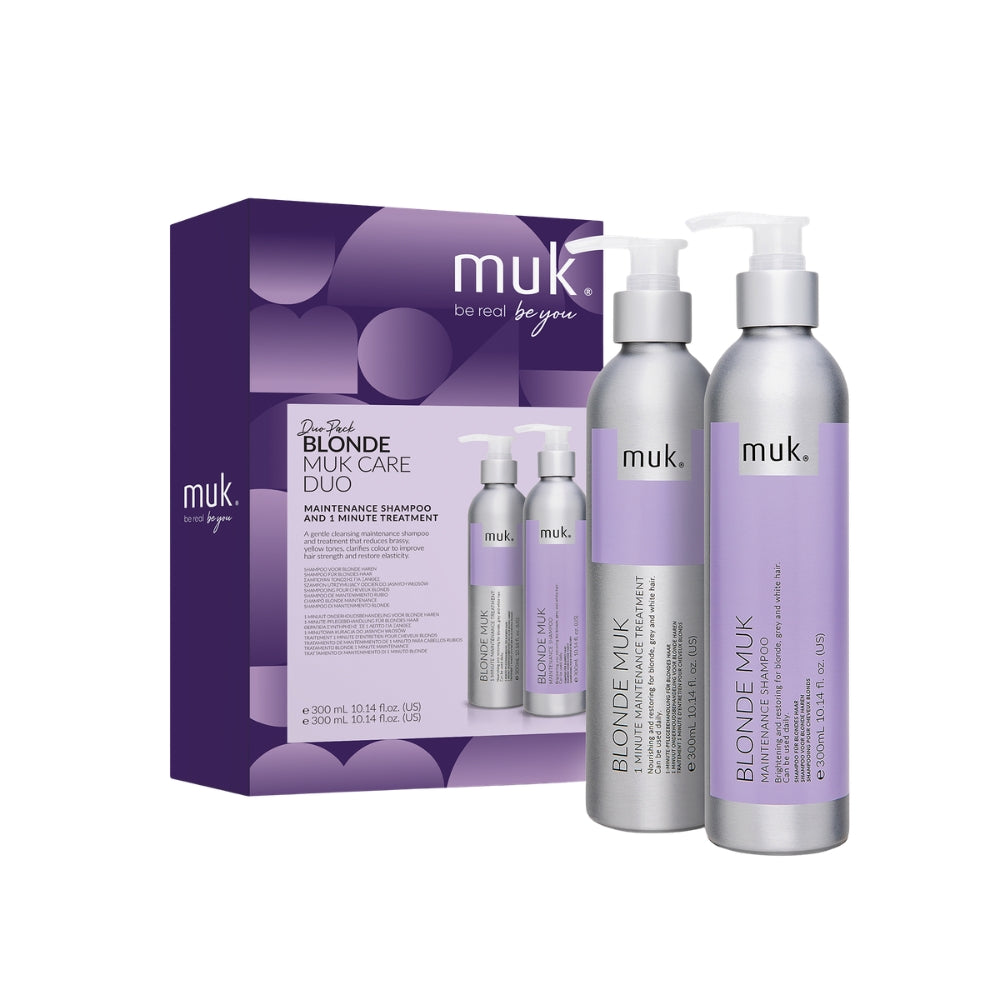 Muk Hair - Blonde Maintenance Duo (Shampoo and 1 Minute Treatment) – front of pack