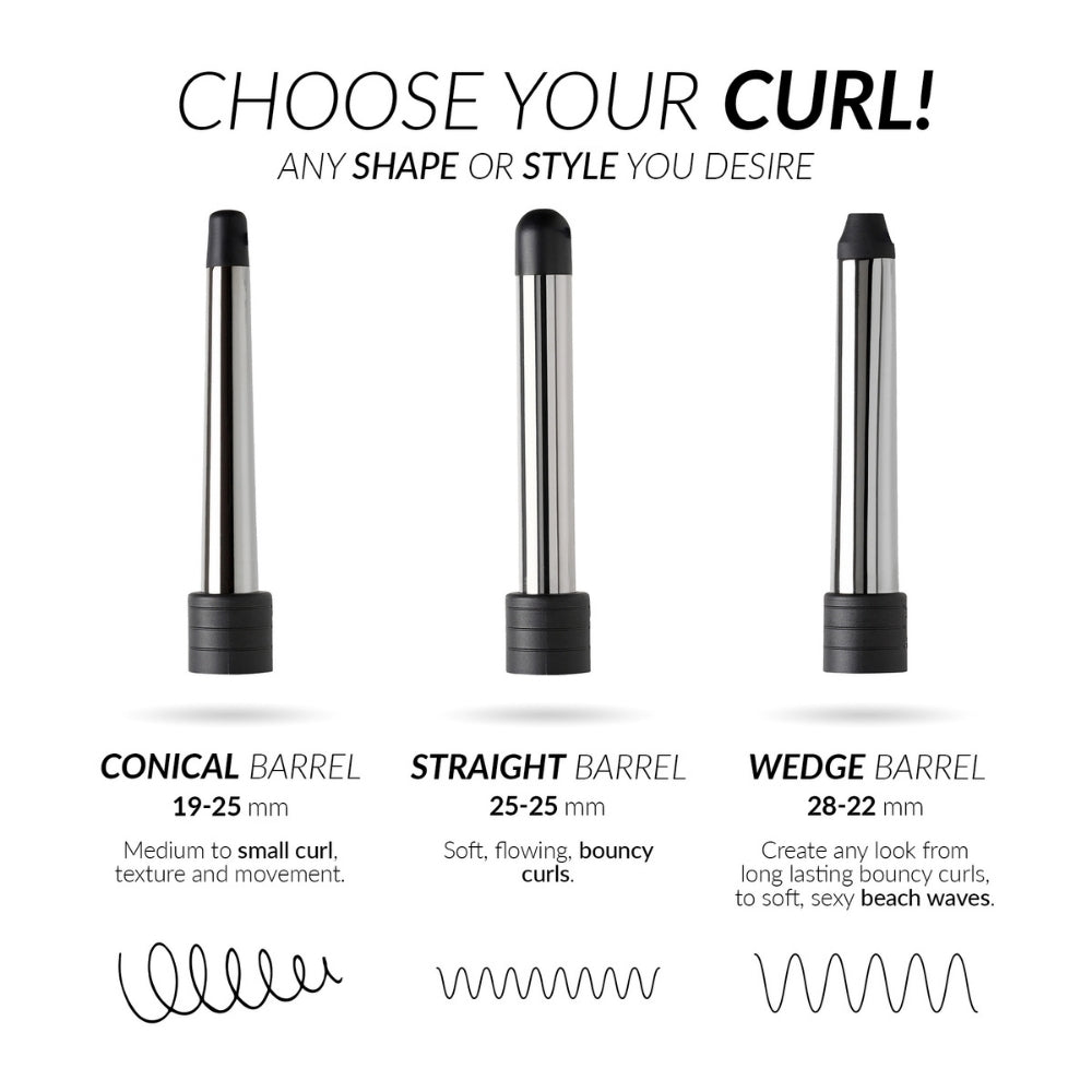 Muk Hair - Curling Wand 3 Barrels – barrels