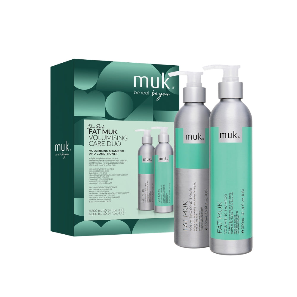 Muk Hair - Fat Volumising 300ml Shampoo and Conditioner Duo – front of pack