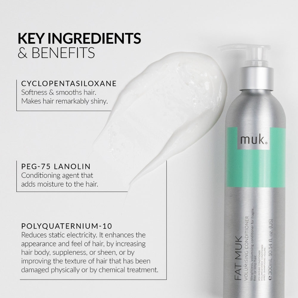 Muk Hair - Fat Volumising Conditioner 300ml – benefits