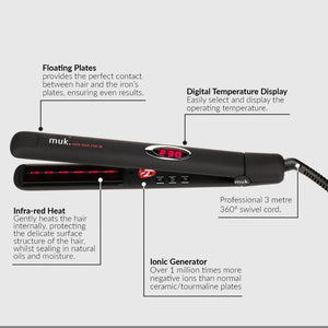Muk Hair - Pink Straightener Original Style Stick Gift Set – Original Style Stick plates (standard colour shown)