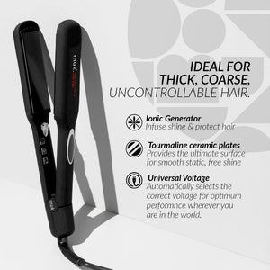 Muk Hair - Hair Straightener Wide Plate Style Stick – features