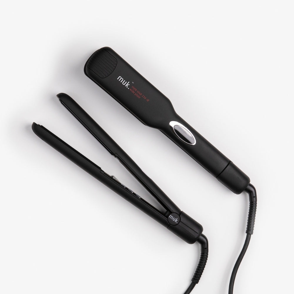 Muk Hair - Hair Straightener Wide Plate Style Stick – in use