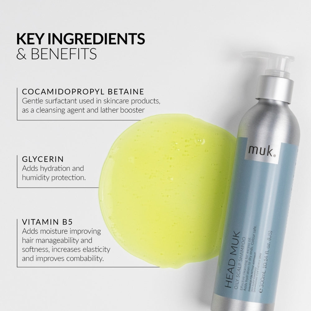 Muk Hair - Head Oily Scalp Shampoo 300ml – benefits