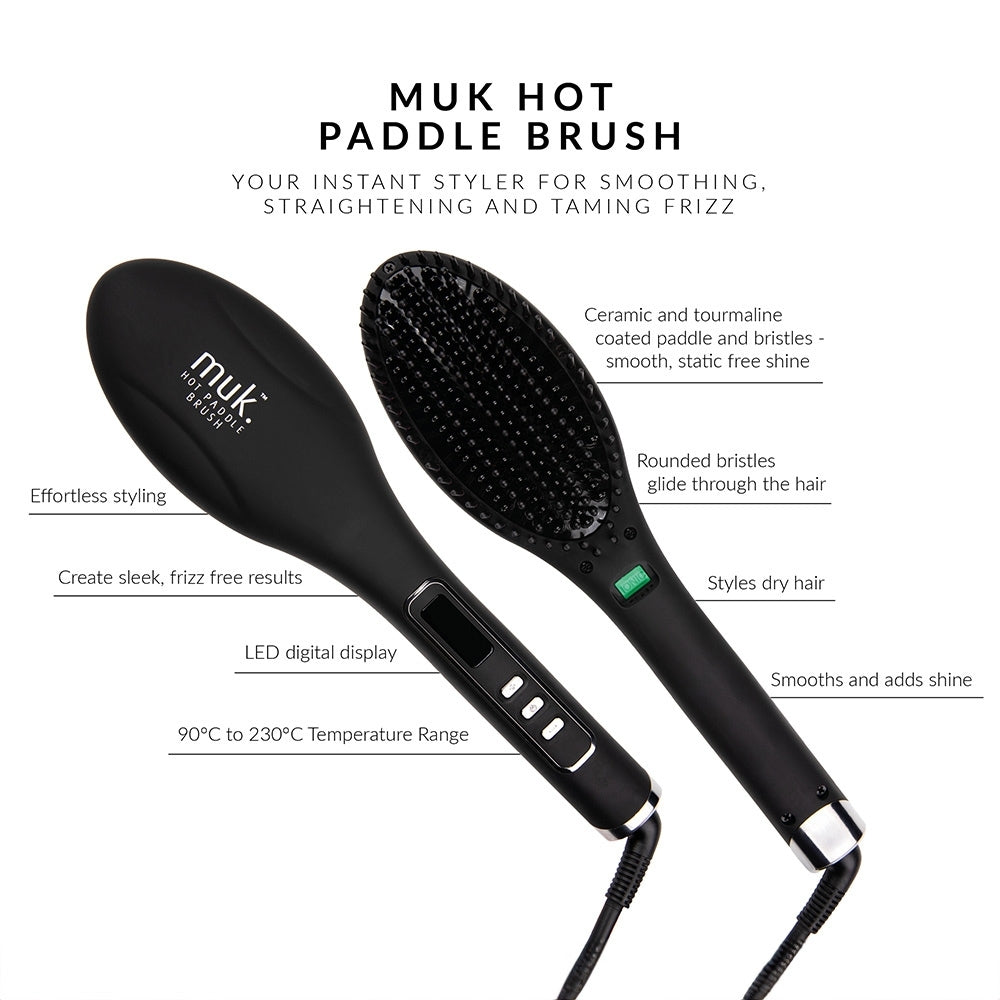 Muk Hair - Hot Paddle Hair Straightener Brush – bristles