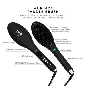 Muk Hair - Hot Paddle Hair Straightener Brush – bristles