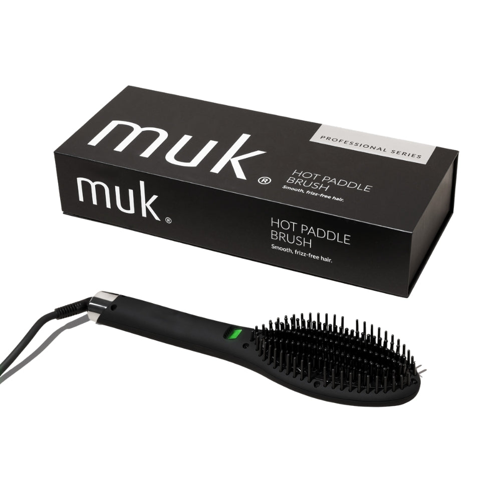 Muk Hair - Hot Paddle Hair Straightener Brush – front of pack