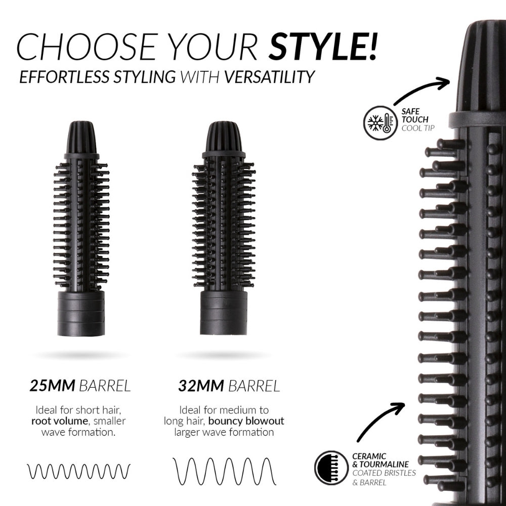 Muk Hair - Hot Round Volumising Brush 2 Barrels – barrels
