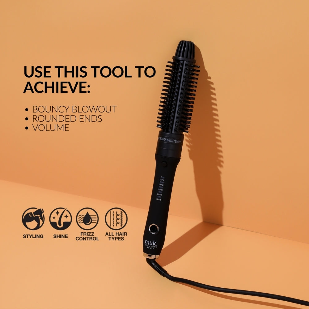 Muk Hair - Hot Round Volumising Brush 2 Barrels – technology