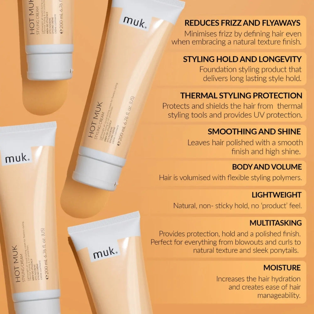 Muk Hair - Hot Styling Cream 200ml – product view 3