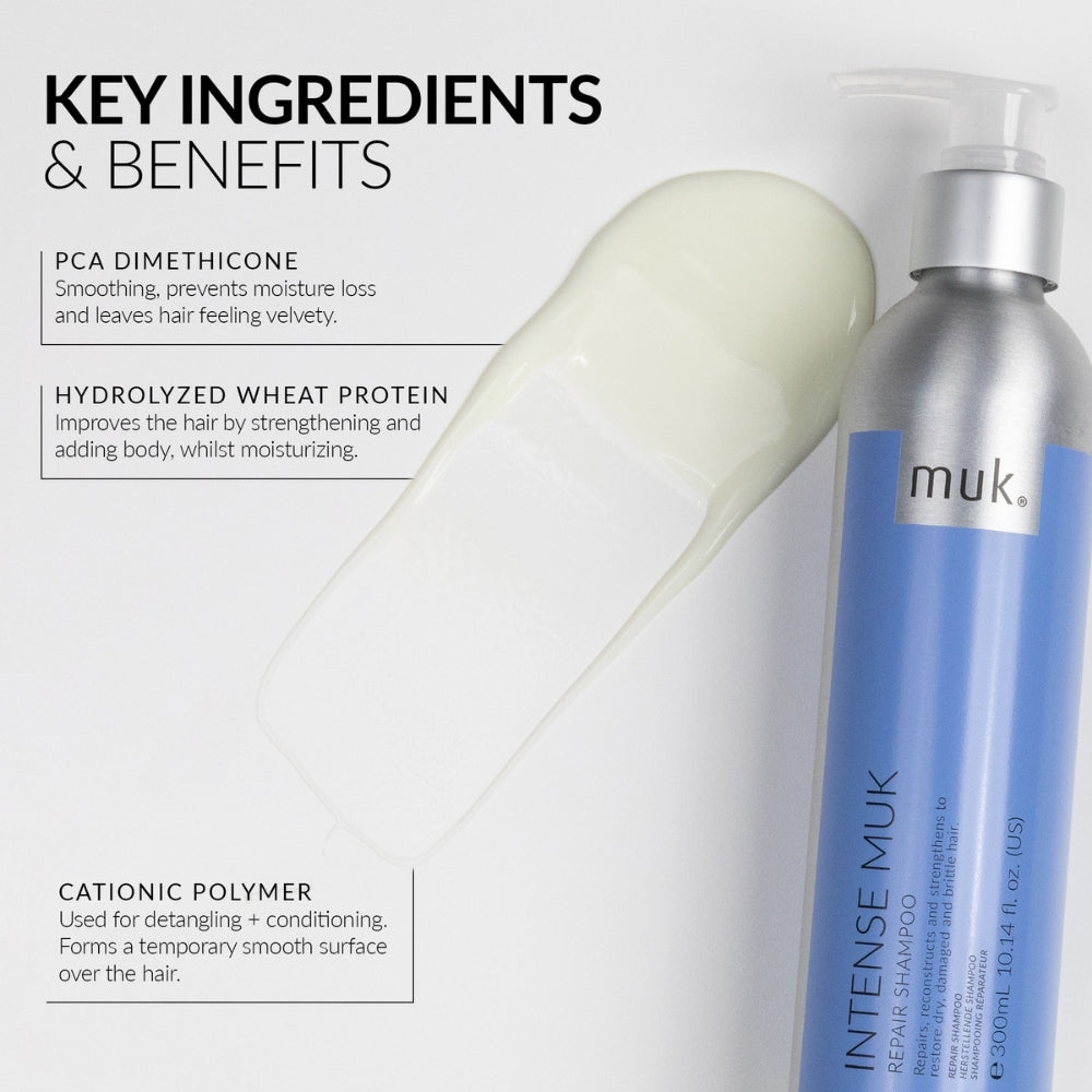Muk Hair - Intense Repair Shampoo 300ml – benefits