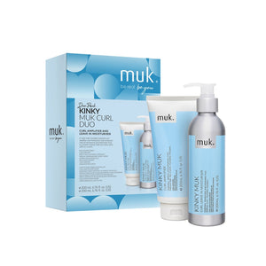 Muk Hair - Kinky Curl Duo (Curl Amplifier and Leave In Moisturiser) – front of pack
