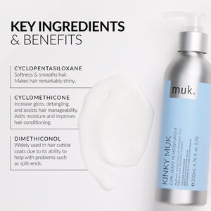 Muk Hair - Kinky Leave In Moisturiser 200ml – product view 4