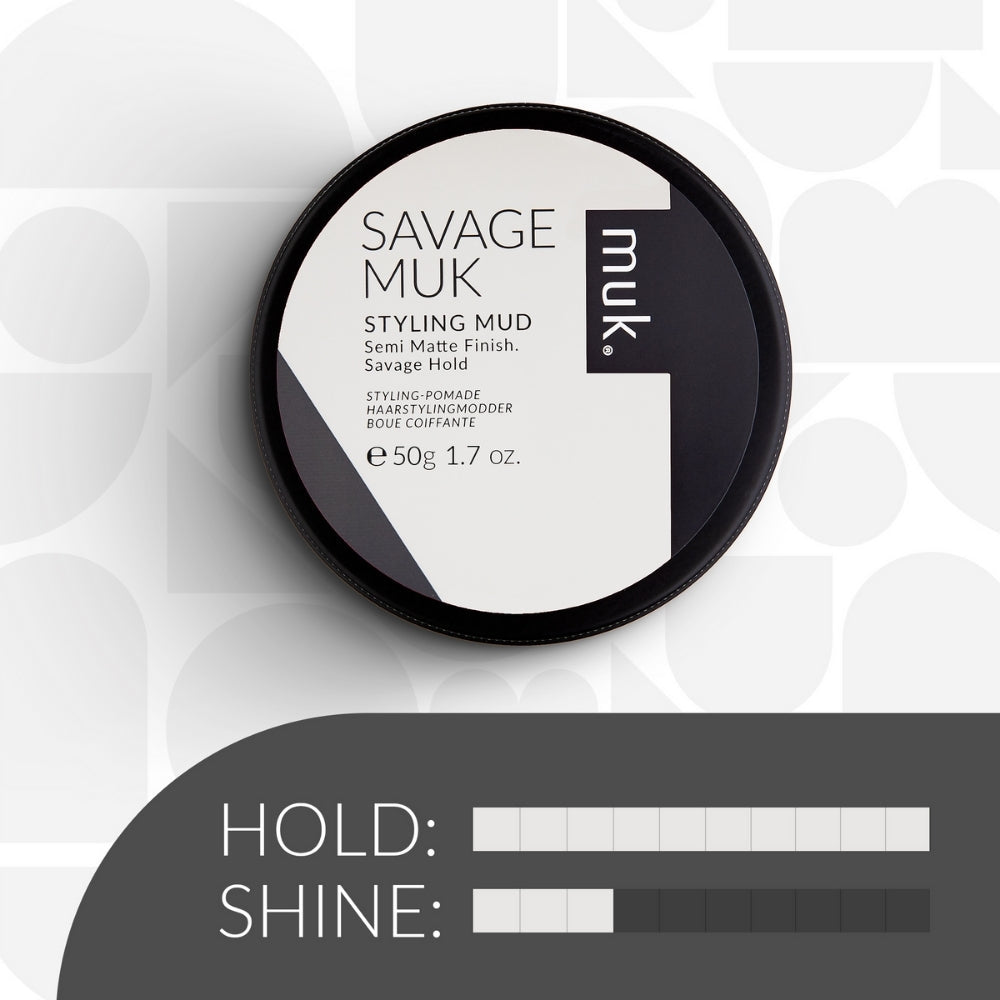 Muk Hair - Savage Styling Mud 95g – styling result