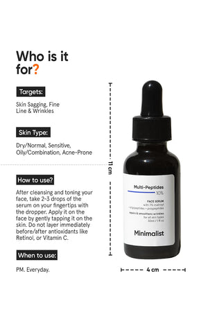 Minimilist - Multi-Peptides 10% Face Serum 30ml - Zilion
